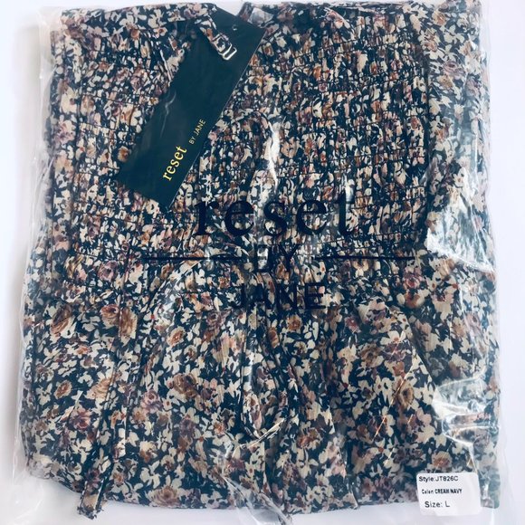 NWT Reset by Jane 'Viviana' smocked bust layered chiffon Tunic Top S,M,L - Picture 4 of 6